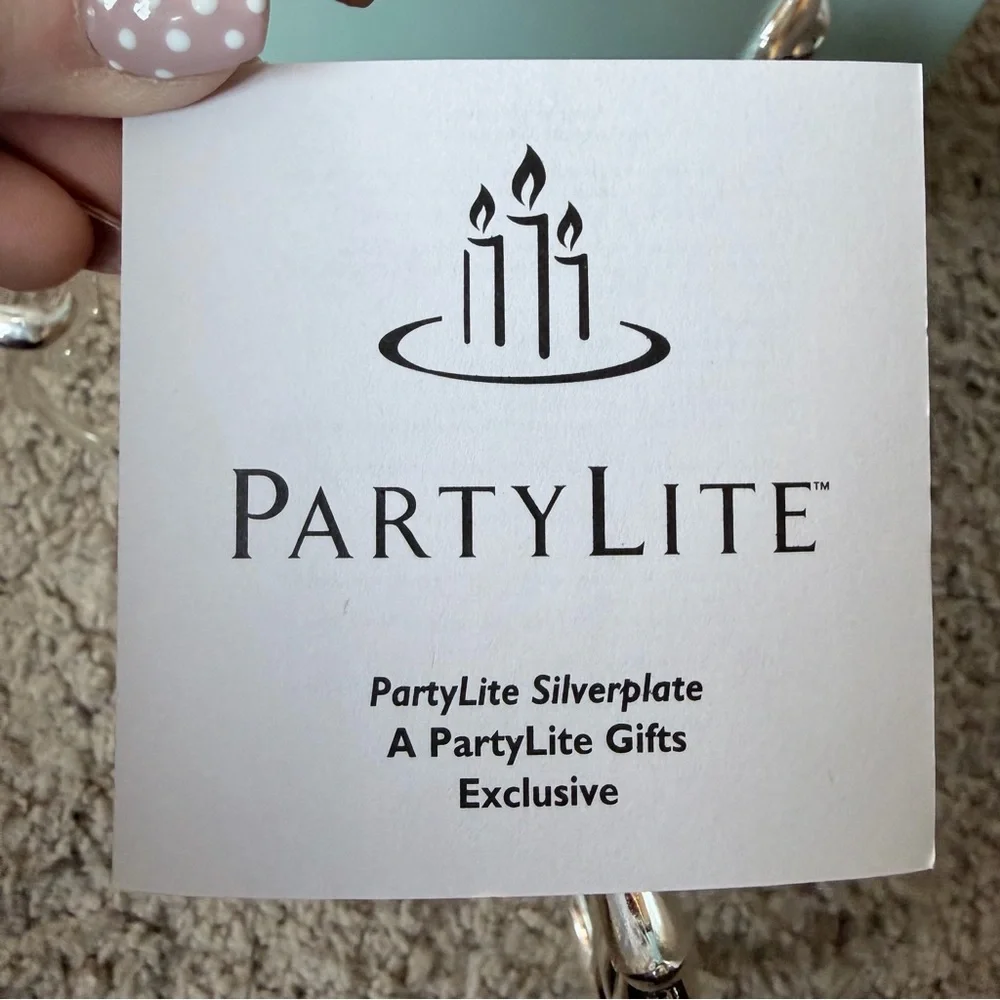 PartyLite Vintage Silverplate Scrolled Votive Candle Holder With Original Box - Picture 5 of 7